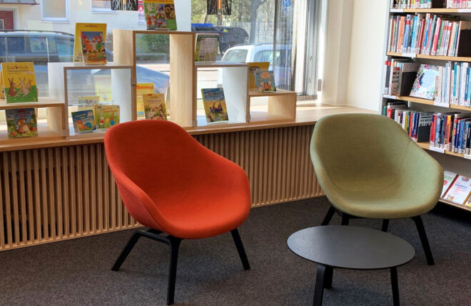 Außenansicht der Bücherhalle Finkenwerder